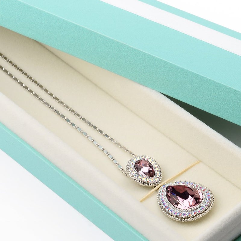 Oirlv Necklace Bracelet Pendant Gift Box With Pure White Bow Ribbons Jewelry Gift Case for Birthday,Anniversary,Engagement,Proposal - Image 3
